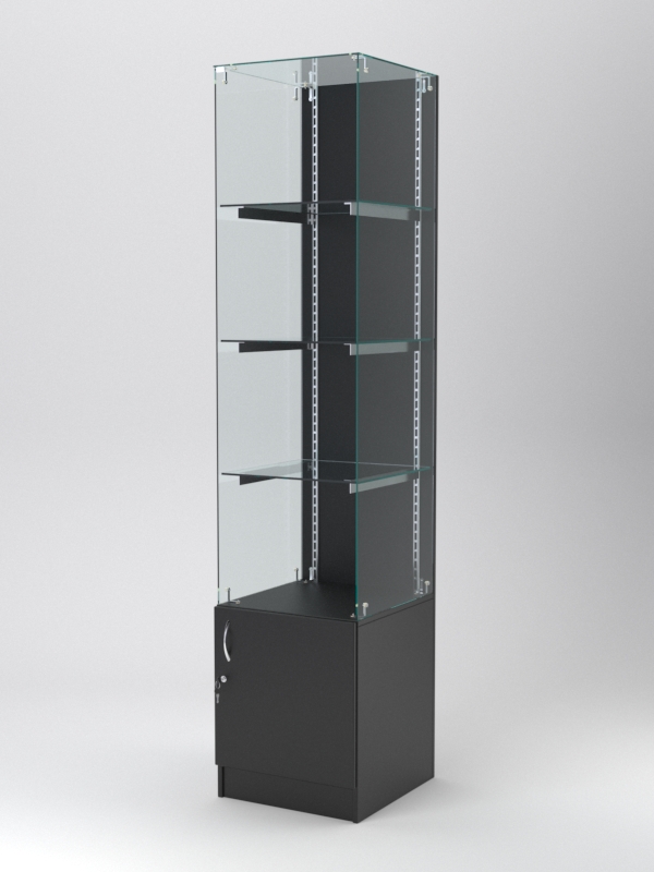 Витрина АСТЕРИЯ №106 (без дверки, задняя стенка - ДСП), Черный