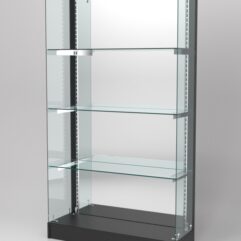 Витрина АСТЕРИЯ ХИТ ПРОДАЖ №12 (без дверок, задняя стенка - зеркало), Черный