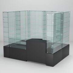 Павильон торговый Истра (глубина витрин-300мм) №2в, Черный