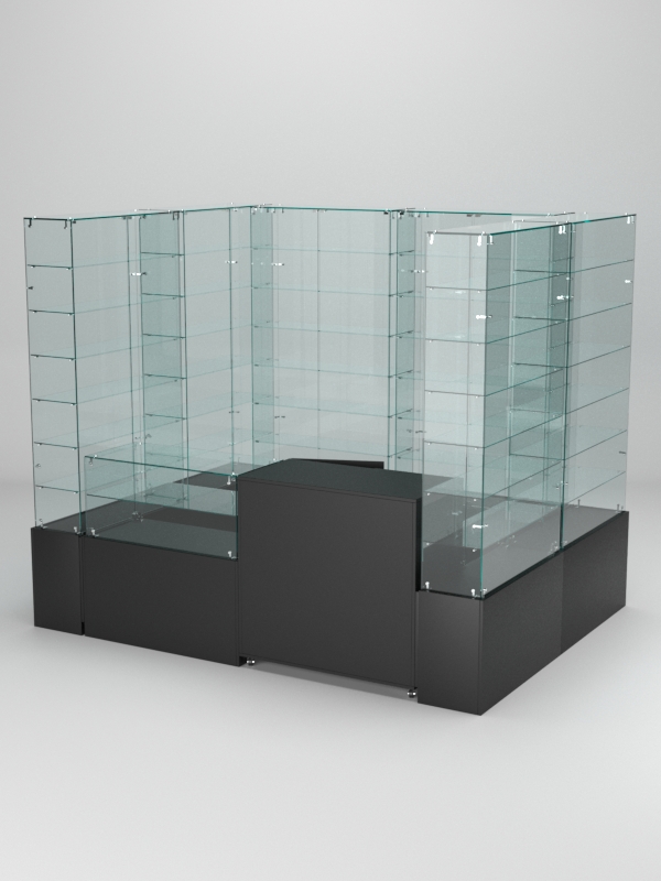 Павильон торговый Истра (глубина витрин-300мм) №2в, Черный