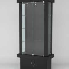 Витрина ЭЛИТА №4-1 (задняя стенка - ДСП), Черный