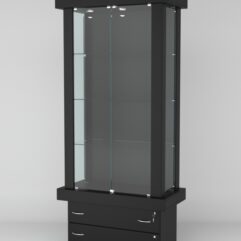 Витрина ЭЛИТА №4-2 (задняя стенка - ДСП), Черный