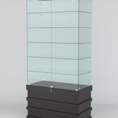 Витрина ФУРИЯ №4-1 (задняя стенка - стекло), Черный