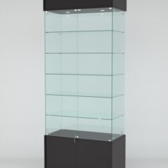 Витрина СИМВОЛ №4-1 (задняя стенка - стекло), Черный