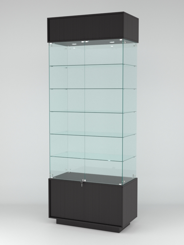 Витрина СИМВОЛ №4-1 (задняя стенка - стекло), Черный