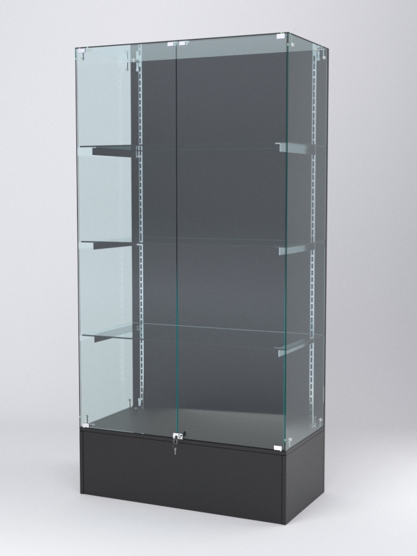 Витрина АСТЕРИЯ №9 (с дверками, задняя стенка - ДСП), Черный