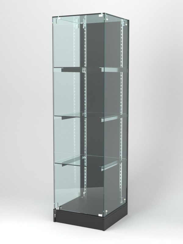 Витрина АСТЕРИЯ ХИТ ПРОДАЖ №1 (с дверкой, задняя стенка - ДСП), Черный