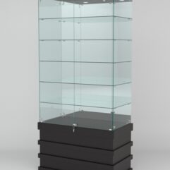 Витрина ФУРИЯ №4-2 (задняя стенка - зеркало), Черный