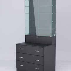 Витрина СОТА №9, задняя стенка ДСП, Черный