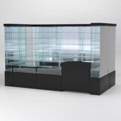 Павильон торговый Истра (глубина витрин-300мм) №3б, Черный