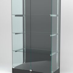 Витрина АСТЕРИЯ ХИТ ПРОДАЖ №5 (с дверками, задняя стенка - ДСП), Черный