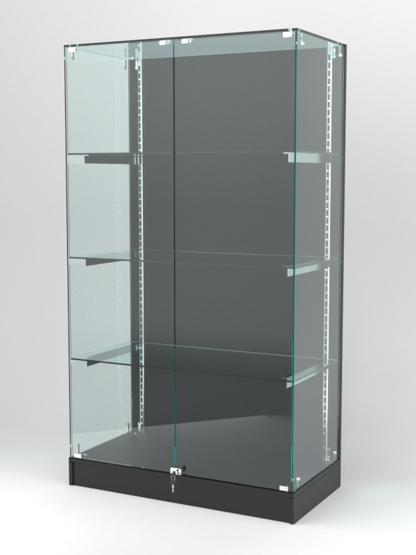 Витрина АСТЕРИЯ ХИТ ПРОДАЖ №5 (с дверками, задняя стенка - ДСП), Черный