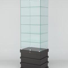 Витрина ФУРИЯ №5-1 (задняя стенка - стекло), Черный