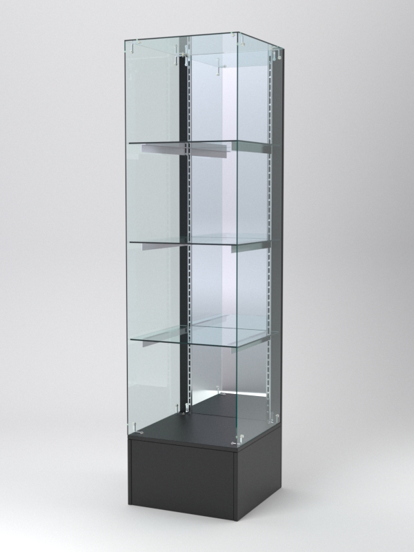 Витрина АСТЕРИЯ №112 (без дверки, задняя стенка - зеркало), Черный