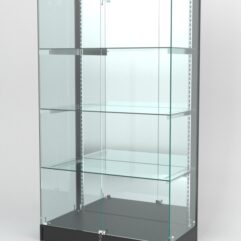 Витрина АСТЕРИЯ ХИТ ПРОДАЖ №7 (с дверками, задняя стенка - зеркало), Черный