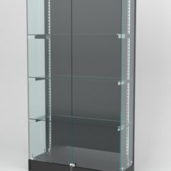 Витрина АСТЕРИЯ ХИТ ПРОДАЖ №9 (с дверками, задняя стенка - ДСП), Черный