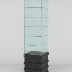 Витрина ФУРИЯ №6-1 (задняя стенка - стекло), Черный