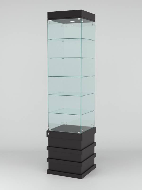 Витрина ФУРИЯ №6-1 (задняя стенка - стекло), Черный