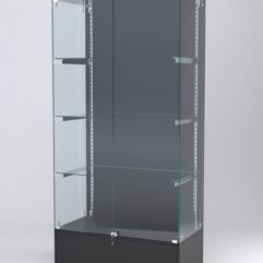 Витрина АСТЕРИЯ №13 (с дверками, задняя стенка - ДСП), Черный