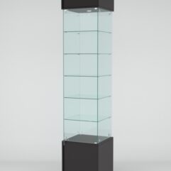 Витрина СИМВОЛ №6-1 (задняя стенка - стекло), Черный