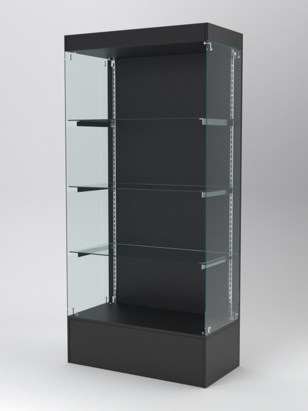 Витрина АСТЕРИЯ №113 (без дверок, задняя стенка - ДСП), Черный