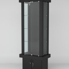 Витрина ЭЛИТА №7-1 (задняя стенка - ДСП), Черный