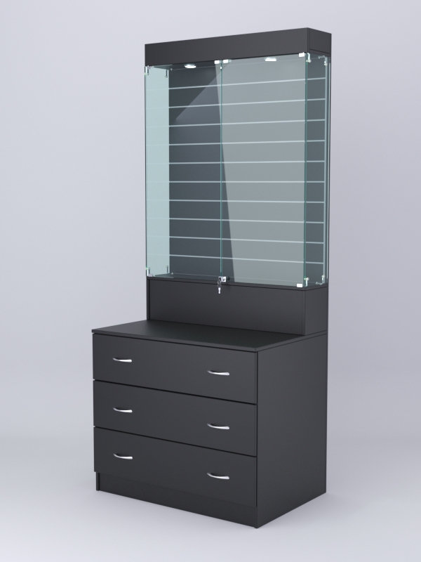 Витрина СОТА №13, задняя стенка Экономпанель, Черный