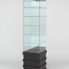 Витрина ФУРИЯ №6-2 (задняя стенка - зеркало), Черный