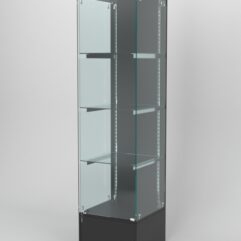 Витрина АСТЕРИЯ №14 (с дверкой, задняя стенка - ДСП), Черный