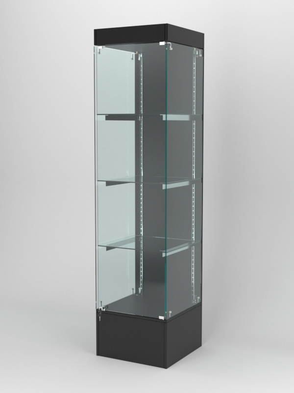 Витрина АСТЕРИЯ №14 (с дверкой, задняя стенка - ДСП), Черный