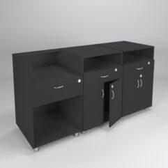 Комплект прилавков КЛАССИКА №1+№7+№7, Черный