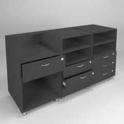 Комплект прилавков КЛАССИКА №1+№8+№8, Черный