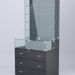 Витрина СОТА №14, задняя стенка ДСП, Черный