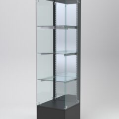 Витрина АСТЕРИЯ №116 (без дверки, задняя стенка - зеркало), Черный