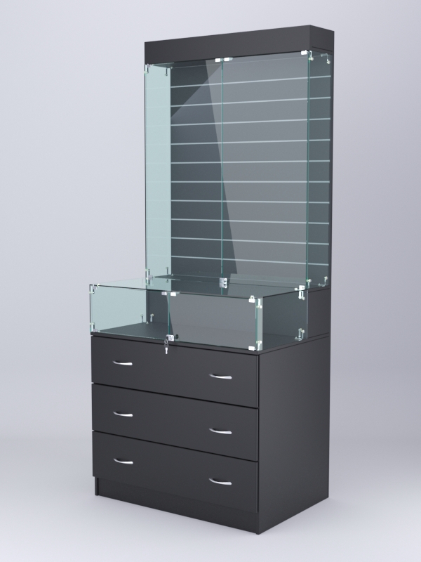 Витрина СОТА №16, задняя стенка Экономпанель, Черный