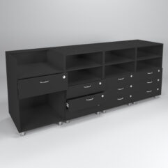 Комплект прилавков КЛАССИКА №1+№8+№8+№8, Черный