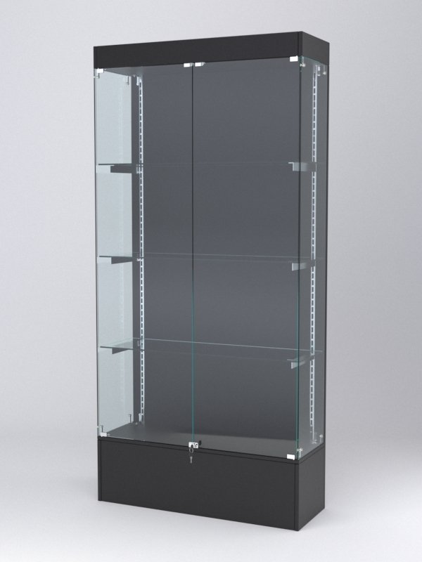 Витрина АСТЕРИЯ №17 (с дверками, задняя стенка - ДСП), Черный