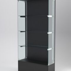 Витрина АСТЕРИЯ №117 (без дверок, задняя стенка - ДСП), Черный