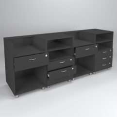 Комплект прилавков КЛАССИКА №1+№1+№8+№8, Черный