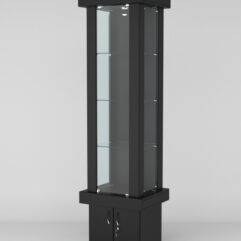 Витрина ЭЛИТА №10-1 (задняя стенка - ДСП), Черный