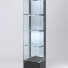 Витрина АСТЕРИЯ №20 (с дверкой, задняя стенка - зеркало), Черный