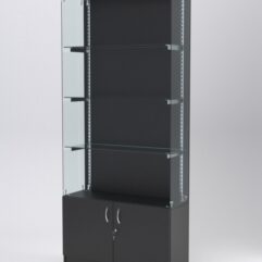 Витрина АСТЕРИЯ №121 (без дверок, задняя стенка - ДСП), Черный