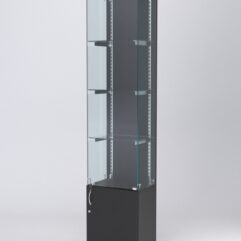 Витрина АСТЕРИЯ №22 (с дверкой, задняя стенка - ДСП), Черный