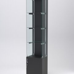 Витрина АСТЕРИЯ №122 (без дверки, задняя стенка - ДСП), Черный