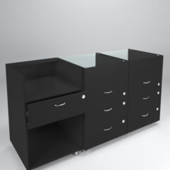 Комплект прилавков КЛАССИКА №1+№3+№3, Черный