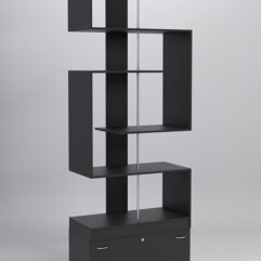 Стеллаж Куб №4 с тумбой Т-16, Черный