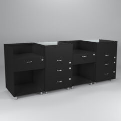 Комплект прилавков КЛАССИКА №1+№3+№1+№3, Черный