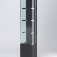 Витрина АСТЕРИЯ №26 (с дверкой, задняя стенка - ДСП), Черный