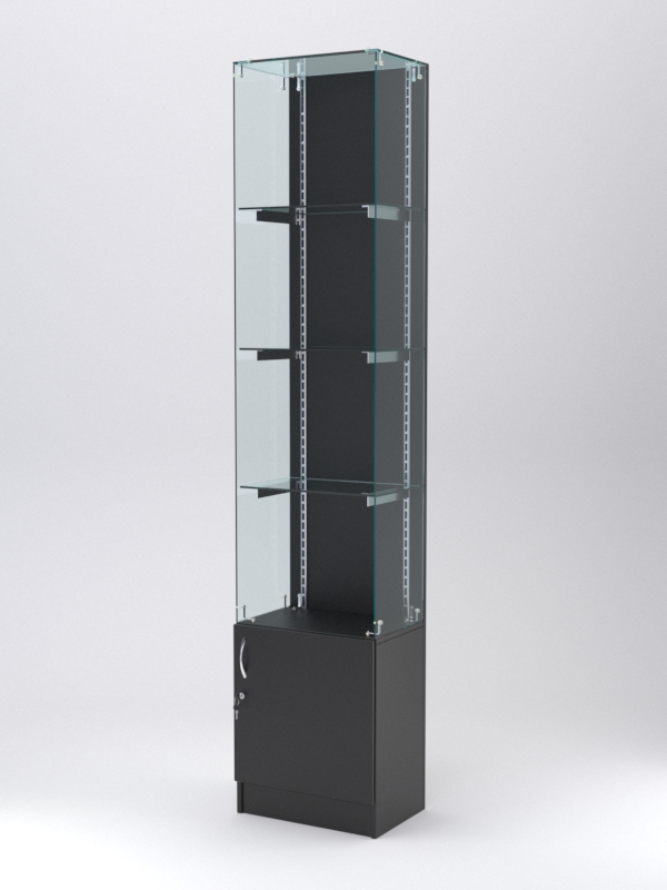 Витрина АСТЕРИЯ №126 (без дверки, задняя стенка - ДСП), Черный