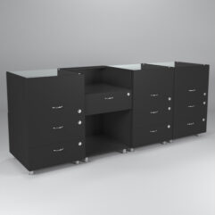 Комплект прилавков КЛАССИКА №3+№1+№3+№3, Черный